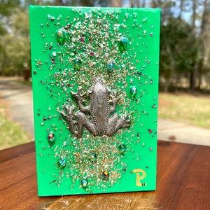 Mixed Media Frog Art Painting 6”x4”